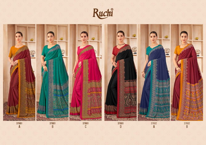 Vivanta Silk 38 By Ruchi Silk Crepe Printed Sarees Wholesale Shop In Surat